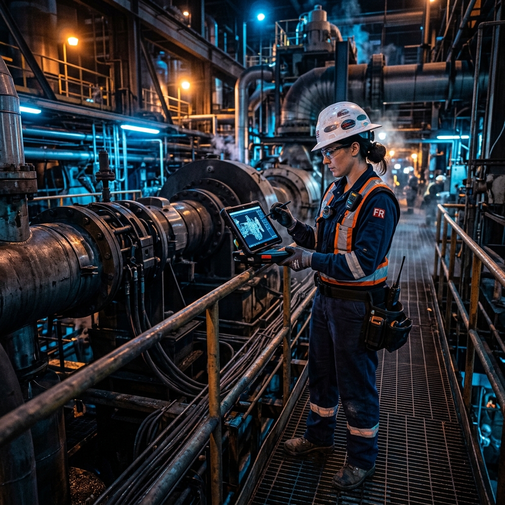 Engenheiro trabalhando com nuvem de pontos no campo